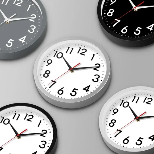 Vista 2 de DAXSMY Reloj de pared analógico pequeño de 8 pulgadas, silencioso, sin tictac, funciona con pilas, moderno, simple, decorativo, para cocina