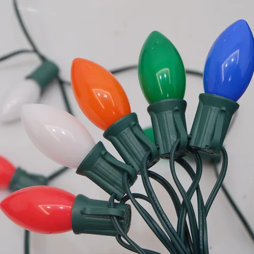 Vista 10 de C7 Luces de Navidad para Exteriores 25 Pies Luces de Cadena LED de Navidad con 27 Bombillas LED Multicolor (2 de Repuesto), Luces de Cadena