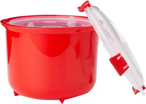 Vista 4 de Sistema Juego de recipientes de alimentos redondos para microondas y arrocera para microondas 2.6 L, 30.9 fl oz Contenedores de alimentos