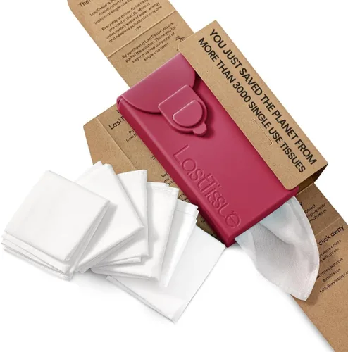 Vista 9 de LastTissue® Paquete de pañuelos de algodón reutilizable Toallas faciales y pañuelos para hombres y mujeres – Pañuelo facial lavable y sostenible