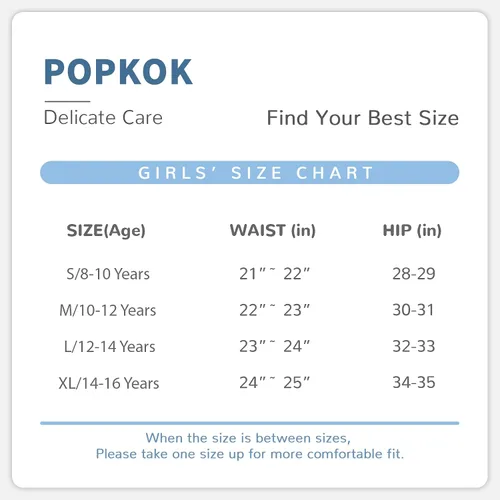 Vista 7 de POPKOK Bragas de algodón para niñas adolescentes, paquete de 6
