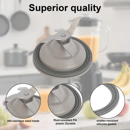 Vista 3 de Cuchilla de repuesto para licuadora de acero inoxidable con junta de silicona compatible