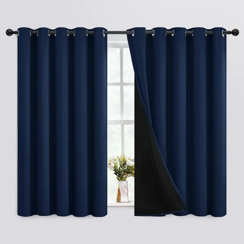 Vista 10 de SimpleHome - Cortinas opacas 100% para recámara, cortinas de ventana con ojales beige, con aislamiento térmico, cortinas de oscurecimiento