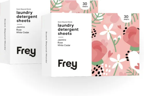 Vista 10 de FREY Hojas de detergente para ropa derivadas de plantas, 60 unidades (paquete de 2) - Tiras de detergente ecológicas sin líquido, láminas ecológicas