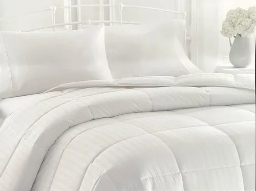 Vista 2 de Lauren Collection Luxury Master Bedroom Essentials Down Alternative Comforter-All Season Reversible White Lightweight Lite Loft Comforter (Queen)