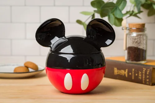 Vista 9 de Silver Buffalo Disney Mickey Mouse Icon - Tarro de galletas esculpido en 3D de cerámica pintado a mano (pequeño)
