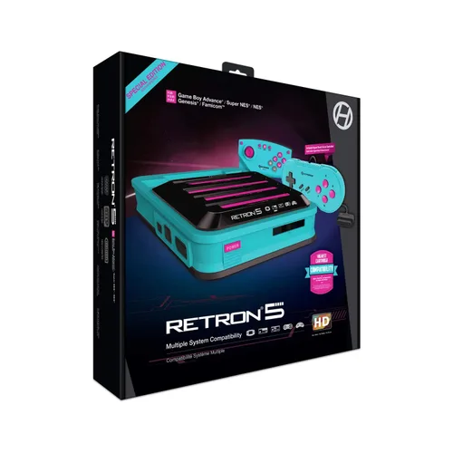 Vista 2 de Hyperkin RetroN 5 HD Gaming Console for GBA Gbc GB Super NES Super Famicom Genesis Mega Drive Master System (Hyper Beach) - Super NES