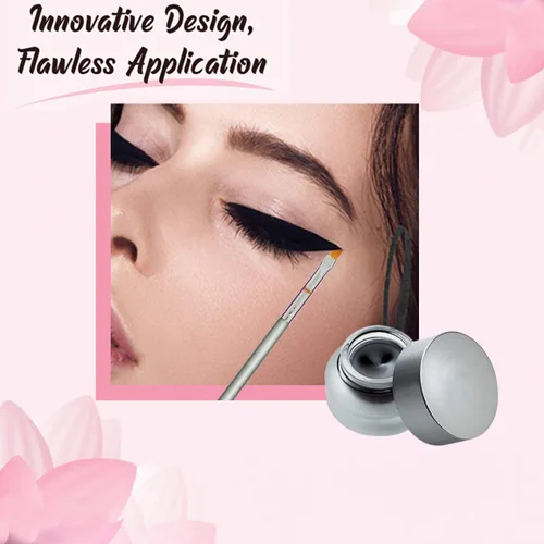 Vista 5 de Juego de brochas delineadoras de ojos en ángulo fino – para aplicador de delineador de gel líquido, plantillas dobladas, lápiz fino, sacapuntas