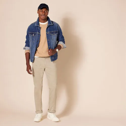 Vista 5 de Tienda Essentials Ajuste relajado casual elástico caqui