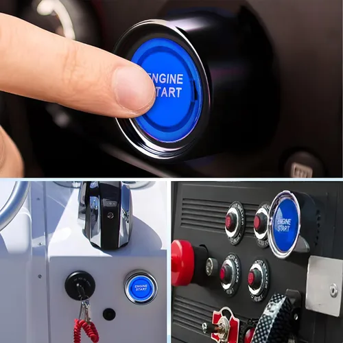 Vista 5 de AICEL Interruptor de arranque de botón de encendido para automóvil, camión, barco, RV, ATV, botón de arranque de motor de 12 V 50 A, interruptor