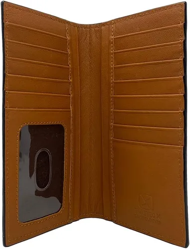 Vista 3 de Twisted X Cartera de piel envejecida con crema X (Rodeo), Crema, Billetera triple