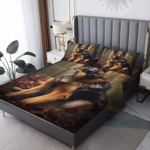 Vista 28 de Juego de sábanas tamaño individual: sábanas y fundas de almohada, sábanas y fundas de almohada, microfibra suave y bolsillo profundo y patrón sin