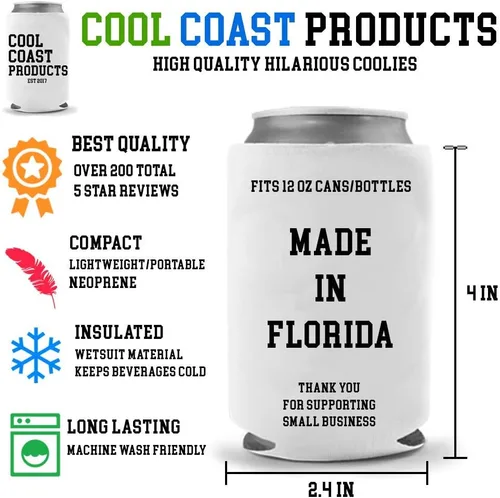 Vista 2 de Regalos novedosos de The Business – Dwight Schrute Fact Funny Beer Can Coolies Enfriador de latas de neopreno suave Botellas de latas de bebidas
