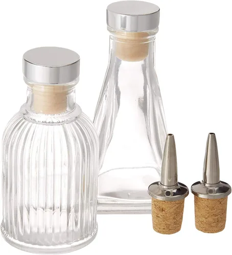 Vista 4 de Amehla Bitters Bottle - Juego de 2, capacidad de 3 onzas con tapas Dasher y tapas de tapón - Botellas Dasher para amargos - Botellas amargas