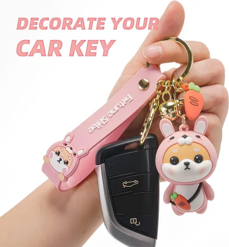 Vista 3 de YOU WIZV Lindo llavero Kawaii Anime Llaveros para niños Mochila Dijes Llavero Accesorio Regalo Amigo para Mujeres Niñas