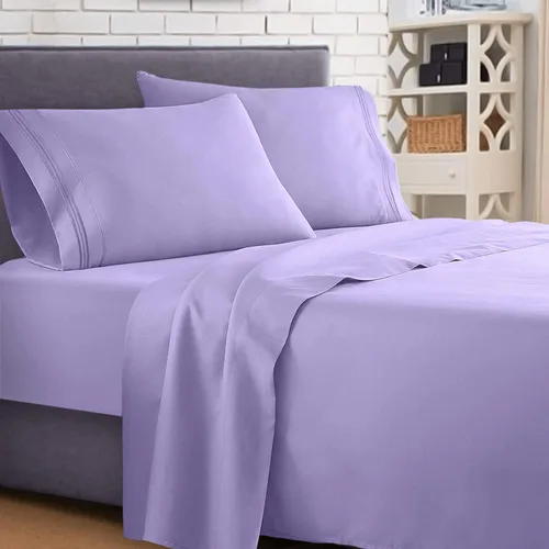 Vista 2 de Juego de sábanas para dormitorio de 4 piezas, colección 1500 Clara Clark.