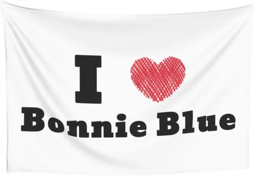 Vista 8 de LIFANGMI I Love Bonnie Blue Tapestry Wall Hanging 60x40 Inch Bedroom Living Room Dormitory Home Decoration Wall Tapestry