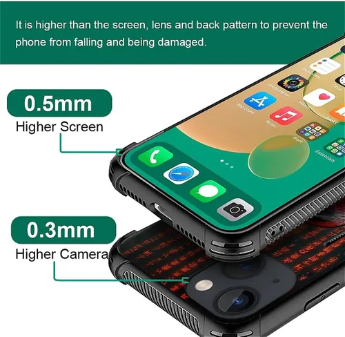 Vista 3 de Funda compatible con iPhone 14 Plus, patrón Samurai para niños y hombres, TPU suave, antiarañazos, a prueba de golpes, para iPhone 14 Plus de 6.7