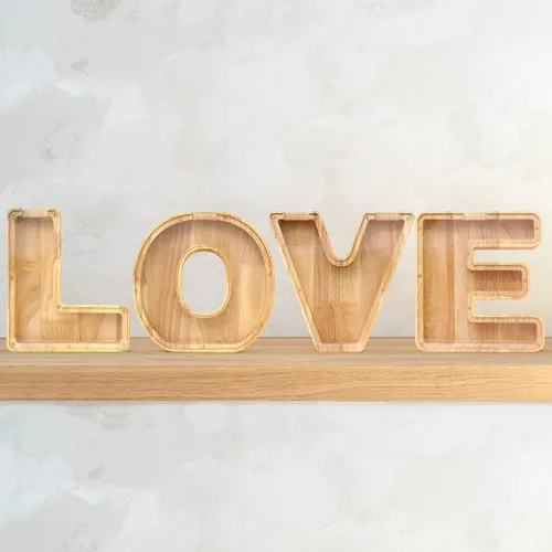 Vista 5 de WOOD CITY Alcancía con letras para adultos, niños y niñas, de madera de 9 pulgadas, caja de dinero personalizada grande de 9 pulgadas, nombre