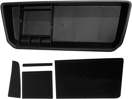 Vista 4 de Compatible con VW Volkswagen Atlas/Atlas Cross Sport 2018 2019 2020 2021 2022 2023 Organizador de tablero interior con soporte para teléfono