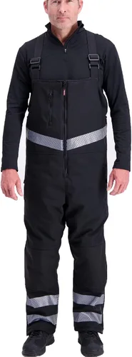 Vista 3 de RefrigiWear Overol con peto de visibilidad mejorada Softshell con aislamiento resistente al agua con cinta plateada reflectante