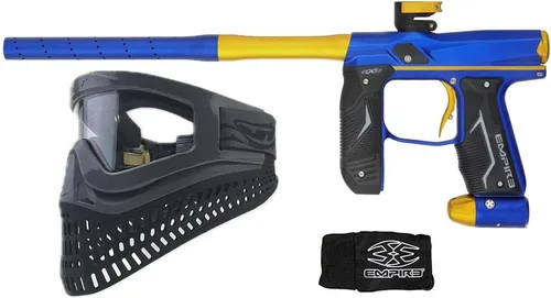 Vista 7 de Empire Axe 2.0 - Marcador de pistola de paintball de competición con paquete de máscara de paintball JT Proflex-X Negro polvo/Negro polvo