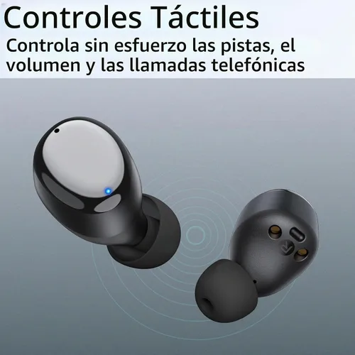 Vista 5 de Redpepper Auriculares inalámbricos con cancelación activa de ruido Bluetooth 6.0 con micrófonos incorporados, llamadas claras de 0.14 oz