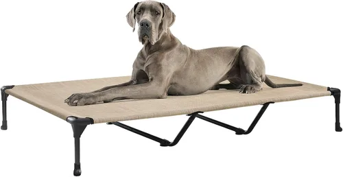 Vista 22 de Veehoo Cama elevada para perros medianos, para exteriores, cama elevada y refrescante para perros, cama para mascotas con malla transpirable, patas