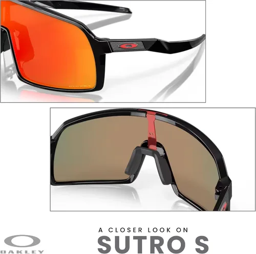 Vista 95 de Oakley Sutro OO9406 / OO9462 - Lentes de sol para hombre, kit de correa de accesorios, bolsa de microfibra