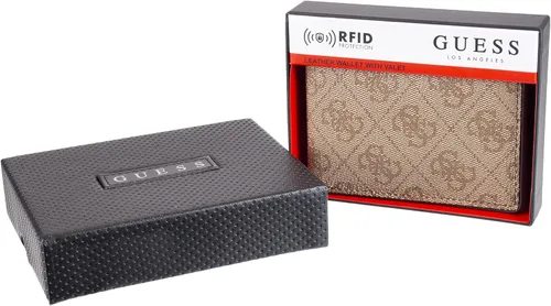 Vista 3 de GUESS Men's Leather Slim Bifold Wallet
