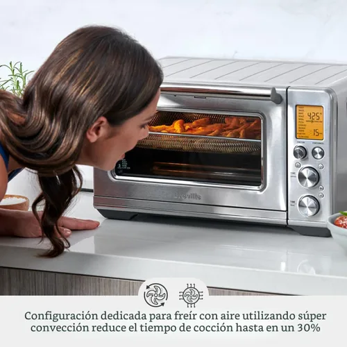 Vista 6 de Breville BOV860BST - Freidora de aire para horno inteligente, acero inoxidable negro