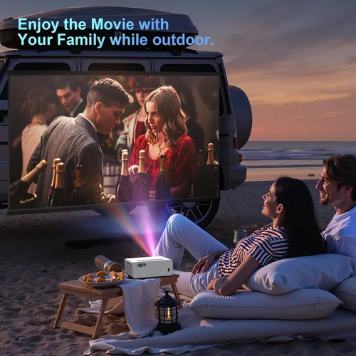 Vista 7 de [Compatible con 3500 ANSI/4K] Proyector de cine para exteriores, proyector nativo 1080P con WiFi y Bluetooth, proyector de video de pantalla de 450