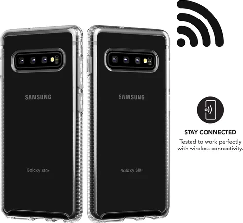 Vista 5 de Tech 21 - Carcasa protectora para Samsung Galaxy S10 Plus, ultrafina, con protección BulletShield, transparente