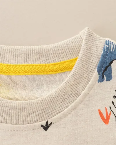 Vista 3 de NUBEEHOHO Sudaderas de algodón para niños pequeños, camisetas casuales de manga larga, ropa de invierno para niños, suéter 2T-8T