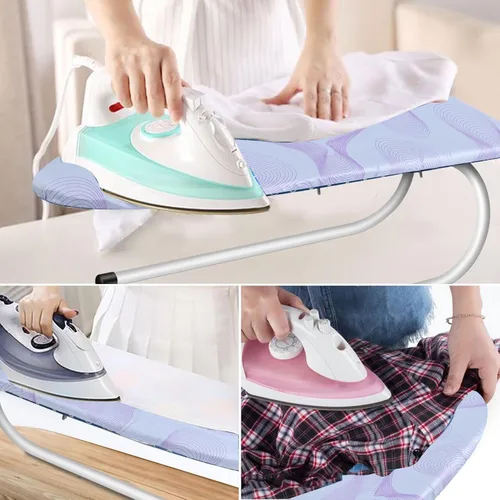 Vista 4 de Asixxsix Tabletop Ironing Board, Small Detachable Cotton Cover U Shaped Foldable Tabletop Ironing Board Space Saving Stable Foldable Iron Board for