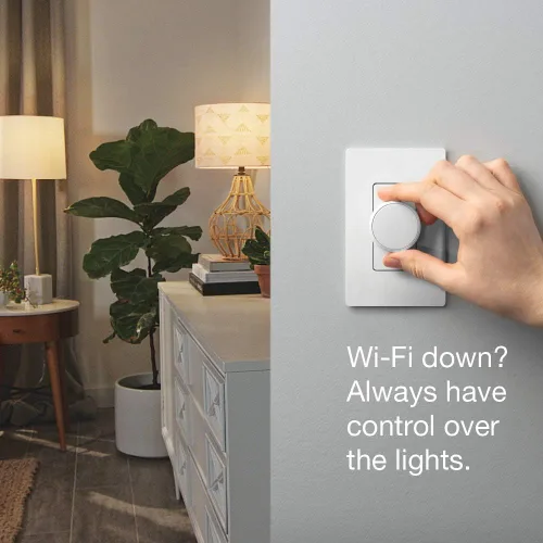 Vista 7 de Lutron Aurora - Interruptor de atenuación de bombilla inteligente para interruptores de paleta para bombillas inteligentes Philips Hue