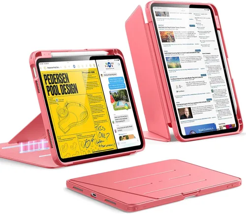 Vista 10 de ESR - Funda para iPad Air de 11 pulgadas M3/M2 (2025/2024), iPad Air de 5ª/4ª generación (2022/2020), funda con soporte vertical, múltiples ángulos