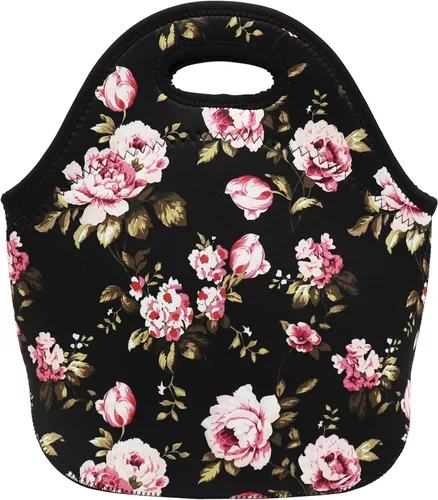 Vista 8 de Bolsa de almuerzo de neopreno aislada para mujeres, hombres, adultos, niños, adolescentes, adolescentes, niñas y niños pequeños