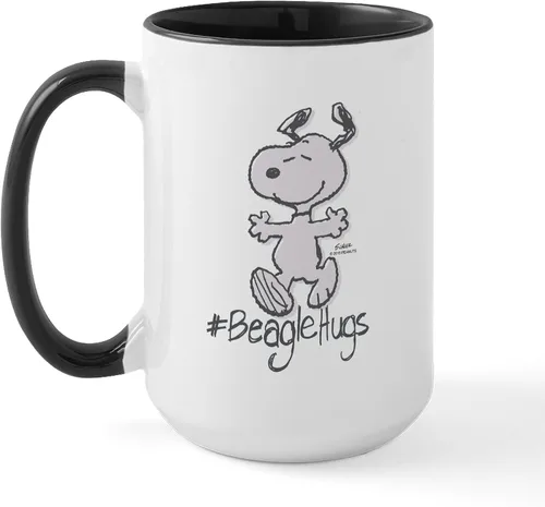 Vista 110 de CafePress SNOOPY Joe Cool - Taza de café de cerámica (15.0 fl oz)