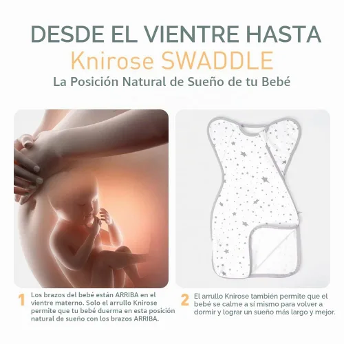 Vista 3 de Saco de dormir para bebé de algodón orgánico swaddles 3-6 meses recién Lucky Star