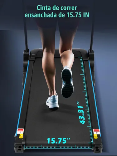 Vista 7 de Merax Cinta de correr inclinada: cinta de correr 4 en 1 con inclinación 6%, cinturón de 7 capas de capacidad de 350 libras, cintas de correr