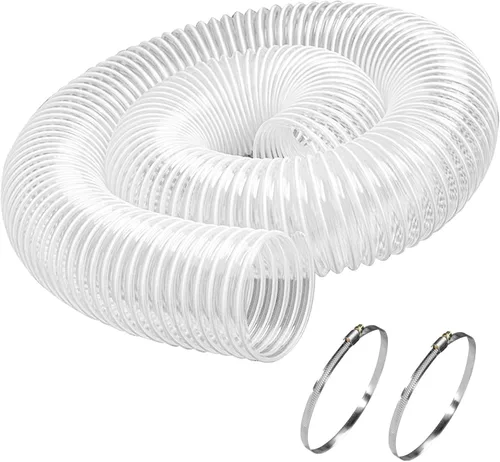 Vista 15 de PVC Dust Collection Hose 2.5" x 10',Black