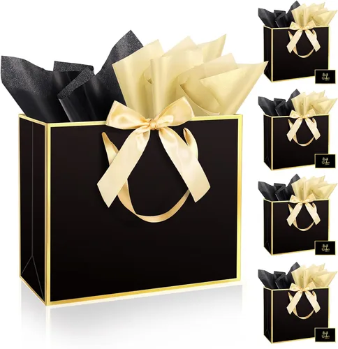 Vista 10 de Ethhqu Bolsas de regalo grandes con asas