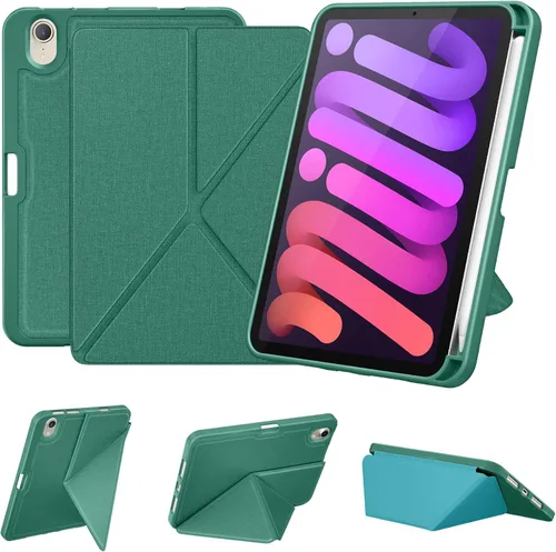 Vista 17 de DTTO Funda para iPad mini 7 (A17 Pro) 2024 / iPad mini 6 2021 de 8.3 pulgadas con soporte para lápiz, cubierta magnética de pie multiángulo