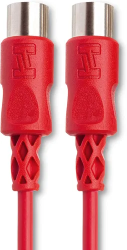 Vista 3 de Hosa MID-310RD Cable MIDI DIN de 5 pines a DIN rojo de 5 pines, 10 pies