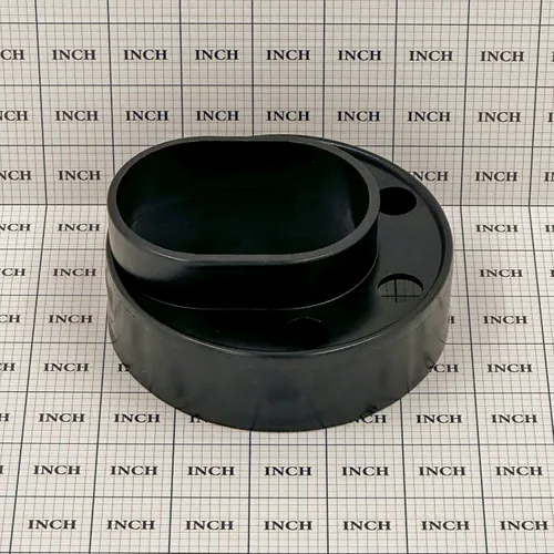 Vista 2 de Ozark Fence & Supply - Donut de poste de valla de vinilo ultraduradero - Adaptador de poste de acero de 2-3/8 pulgadas a poste de vinilo de 5