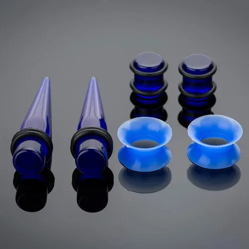 Vista 5 de CABBE KALLO Juego de 50 dilatadores de oreja de silicona, dilatadores y tapones acrílicos 14G-00G, juego de expansores de ojal para mujeres