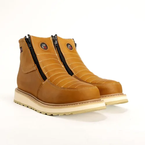 Vista 3 de King Welt Ultra Flex 6 "339 cremallera doble densidad ligero hombres botas de trabajo Habana