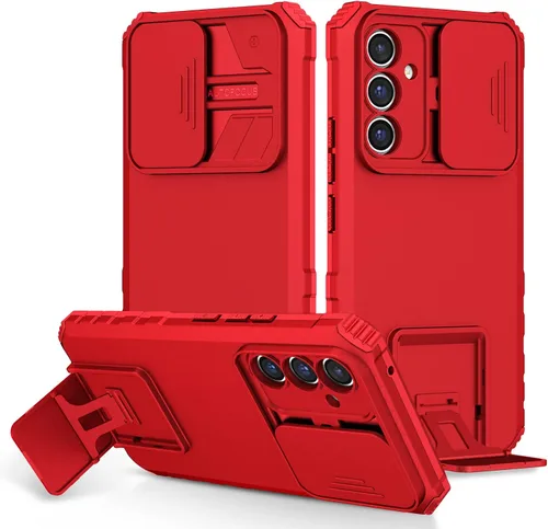Vista 45 de Funda compatible con Samsung Galaxy M13 5G/A04 Dimensional Soporte Ventana Corredera Teléfono Móvil Funda Protectora a Prueba de Golpes para Samsung