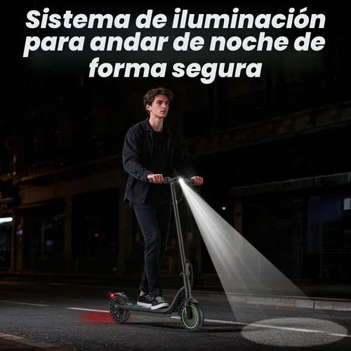 Vista 8 de Electric Scooter, 350W/500W Motor, 21/28/40 Miles Long Range, 19 MPH Max Speed, 8.5" Solid Tire, Lightweight EScooter with Dual Brakes & Lights, APP